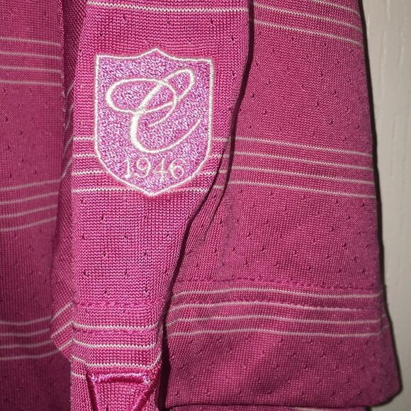 Pink & White 1946 Cedarbrook Country Club Elkin North Carolina golf shirt L slim - Picture 2 of 4